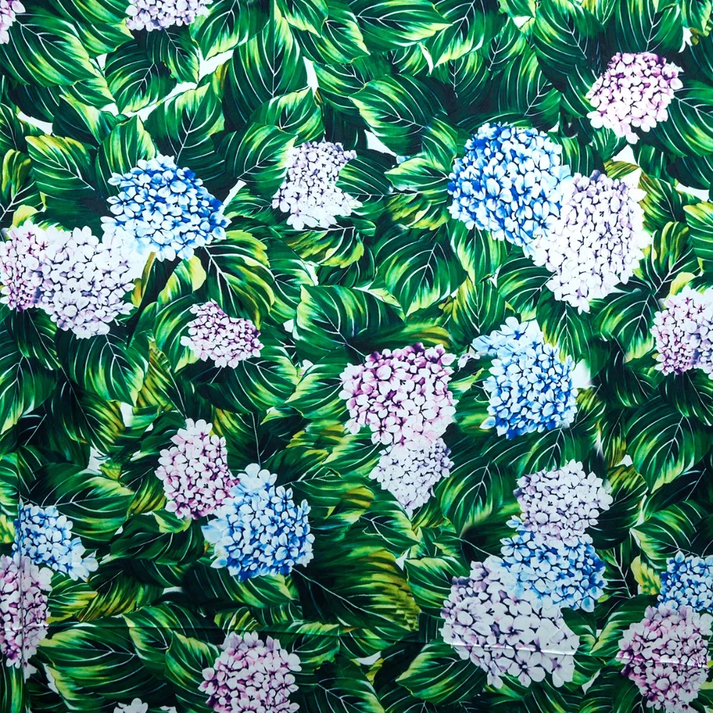 Модная шифоновая ткань с полным узором искусственный шелк сатин цветочный