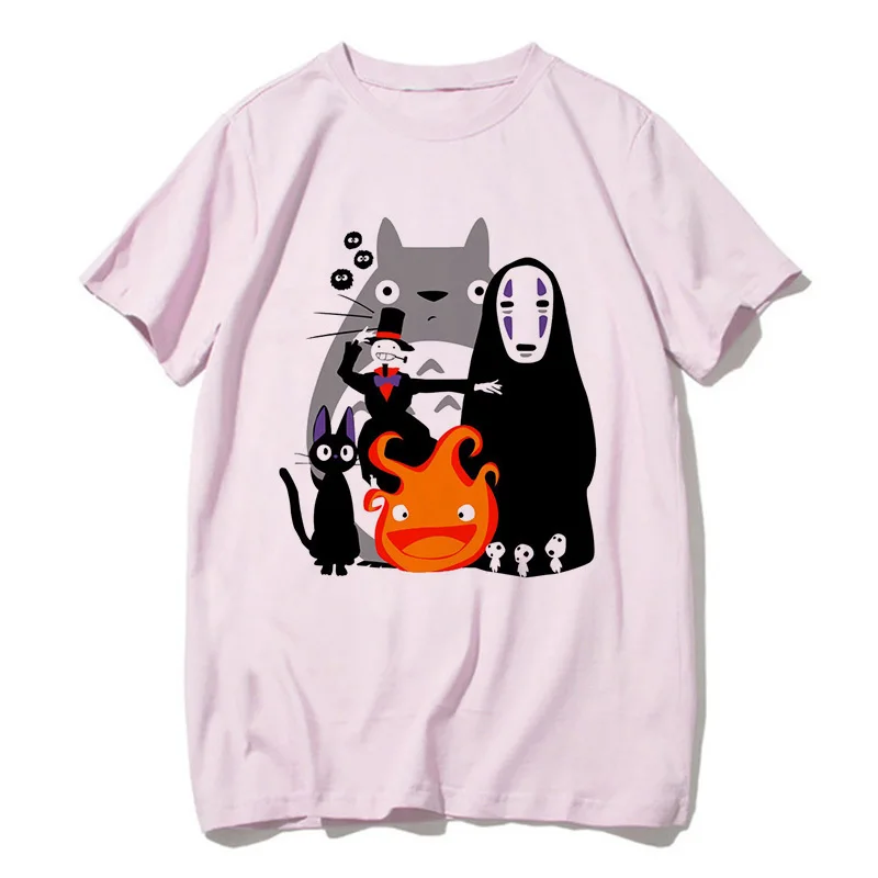 Totoro Shirt Women Men Studio Ghibli Miyazaki Hayao Anime Spirit Away T Shirt Men Women Japanese Anime Cartoon Clothes T-Shirt