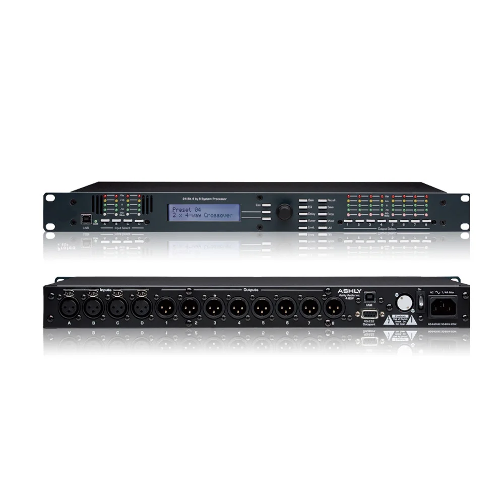 Профессиональный аудио процессор 4.8SP DSP480 обработка эффектов 4 в 8 out|Сценическое