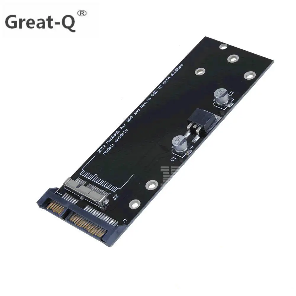 Большой-Q 12+ 6pin SSD HDD на SATA 22Pin жесткий диск картридж карта адаптер для Apple 2010 2011 Macbook Air A1369 A1370 SSD - Цвет: Синий
