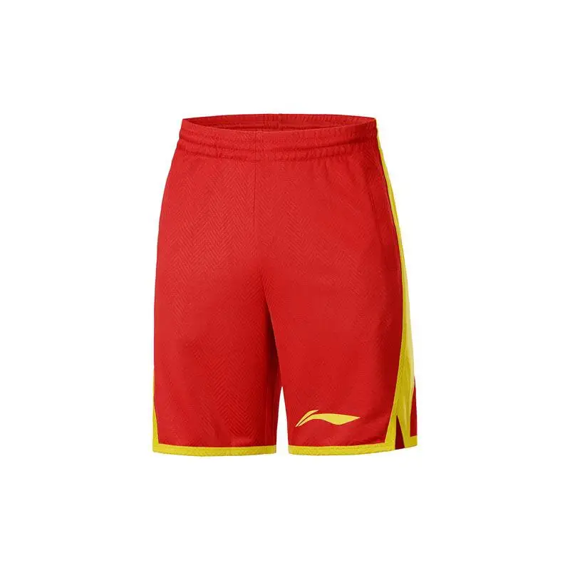 Li-Ning мужские баскетбольные серии соревнования снизу полиэстер на сухих карманах шнурок спортивные шорты AAPP051 CAMJ19 - Цвет: AAPP051-4H