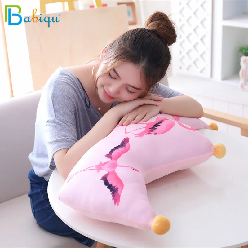 Babiqu 1 шт. 80 см большая розовая Птица Фламинго с короной плюшевая подушка мягкая