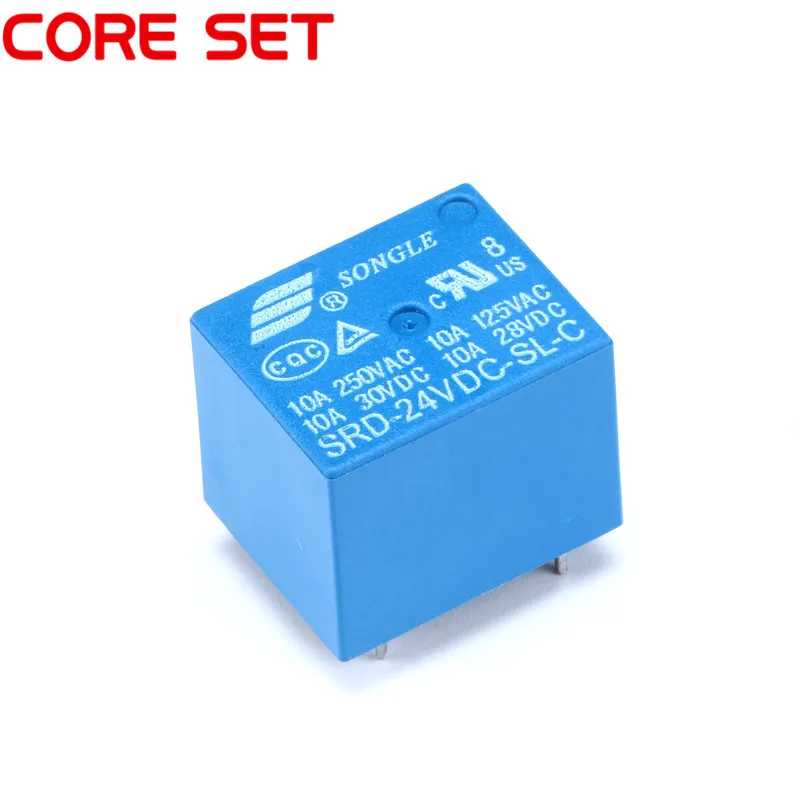 10 шт./лот новые оригинальные SRD 24VDC SL C T73 Синий 24V 10A 5PIN реле питания|power relay|5pin relaypower