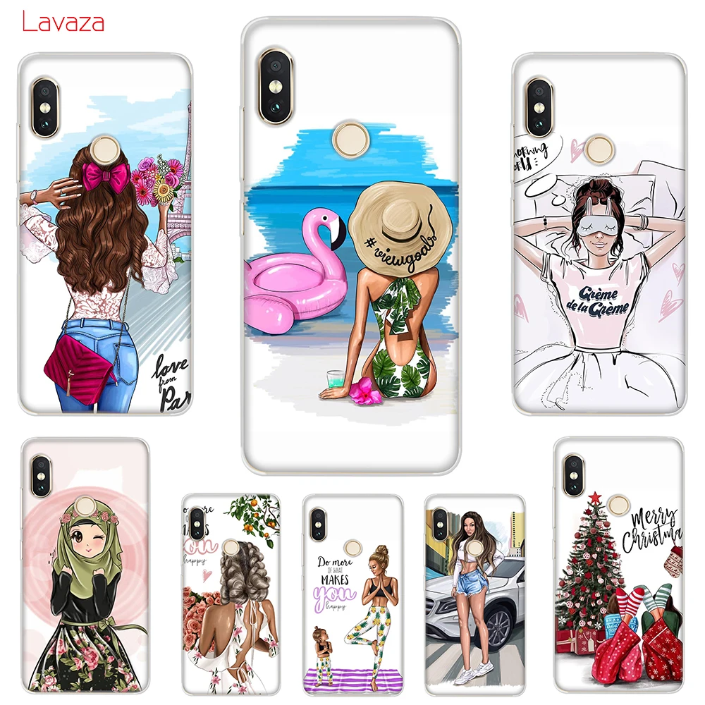 Твердый чехол Lavaza для Xiaomi A2 Mi8 Lite A1 Redmi Note 4X 5 6 Pro с черными и коричневыми волосами