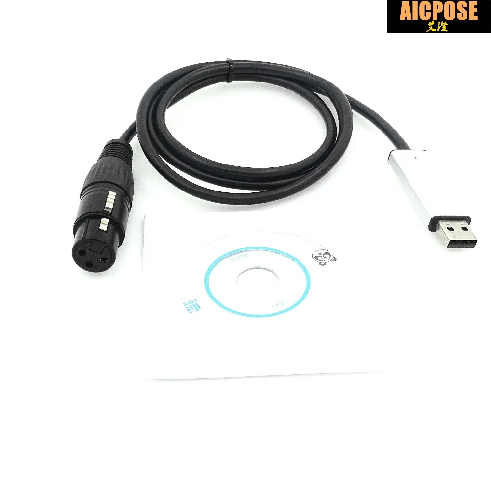 10 шт. USB к DMX интерфейсному адаптеру LED DMX512 компьютерный ПК контроллер освещения