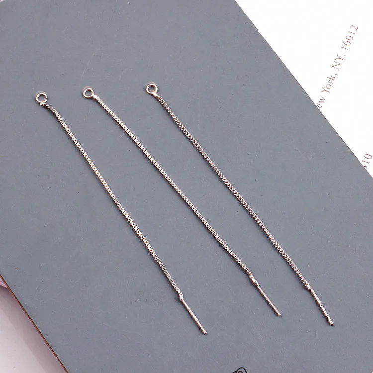 Серьги из серебра S925 пробы для ушей тонкая цепочка серьги сделай сам