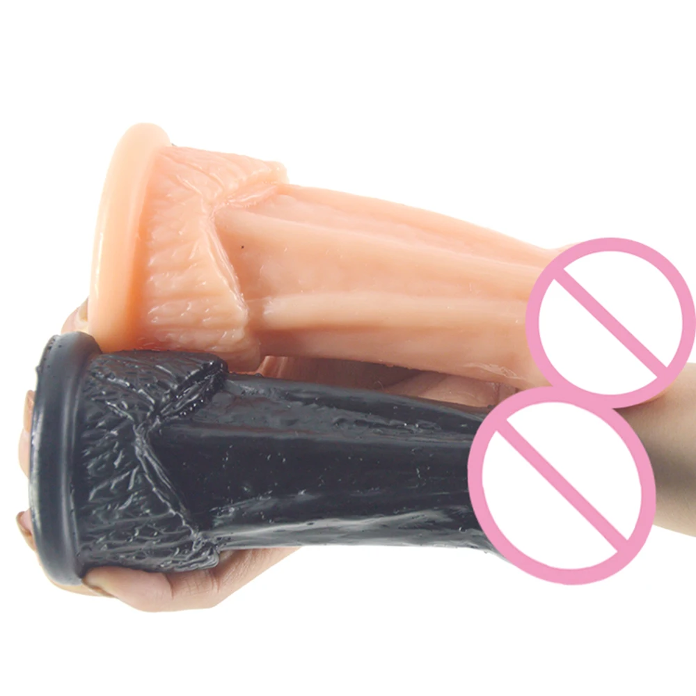 FAAK секс товары монстр животное пенис фаллоимитатор черный и мясной розовый 2