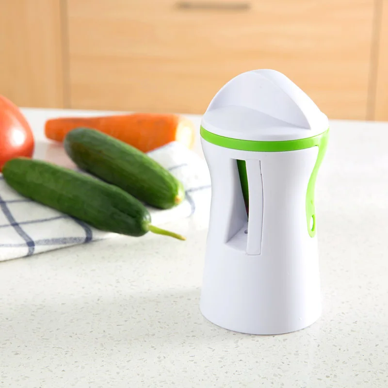 Портативный спиральный овощерезка ручной нож для чистки овощей из нержавеющей