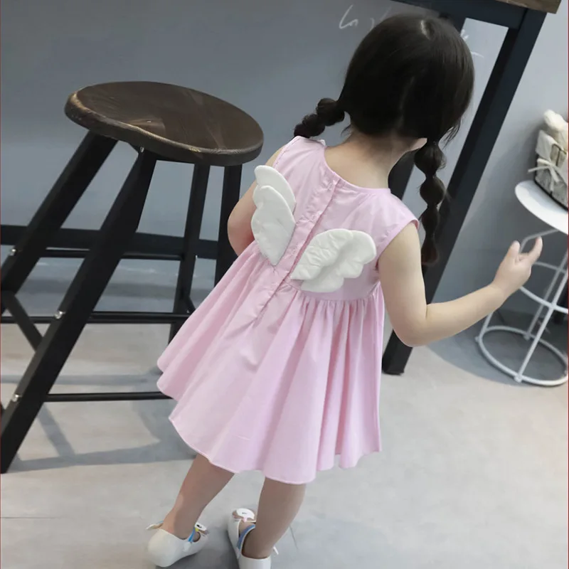 2019 г. Платья для девочек Летнее Детское хлопковое вечерние платье с цветочным