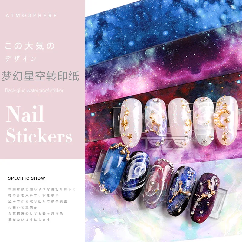 

Новое поступление, цветные наклейки TSZS для дизайна ногтей, 1 коробка, 4*100 см, переводная фольга, мечтающая звезда, дизайн, женское украшение д...