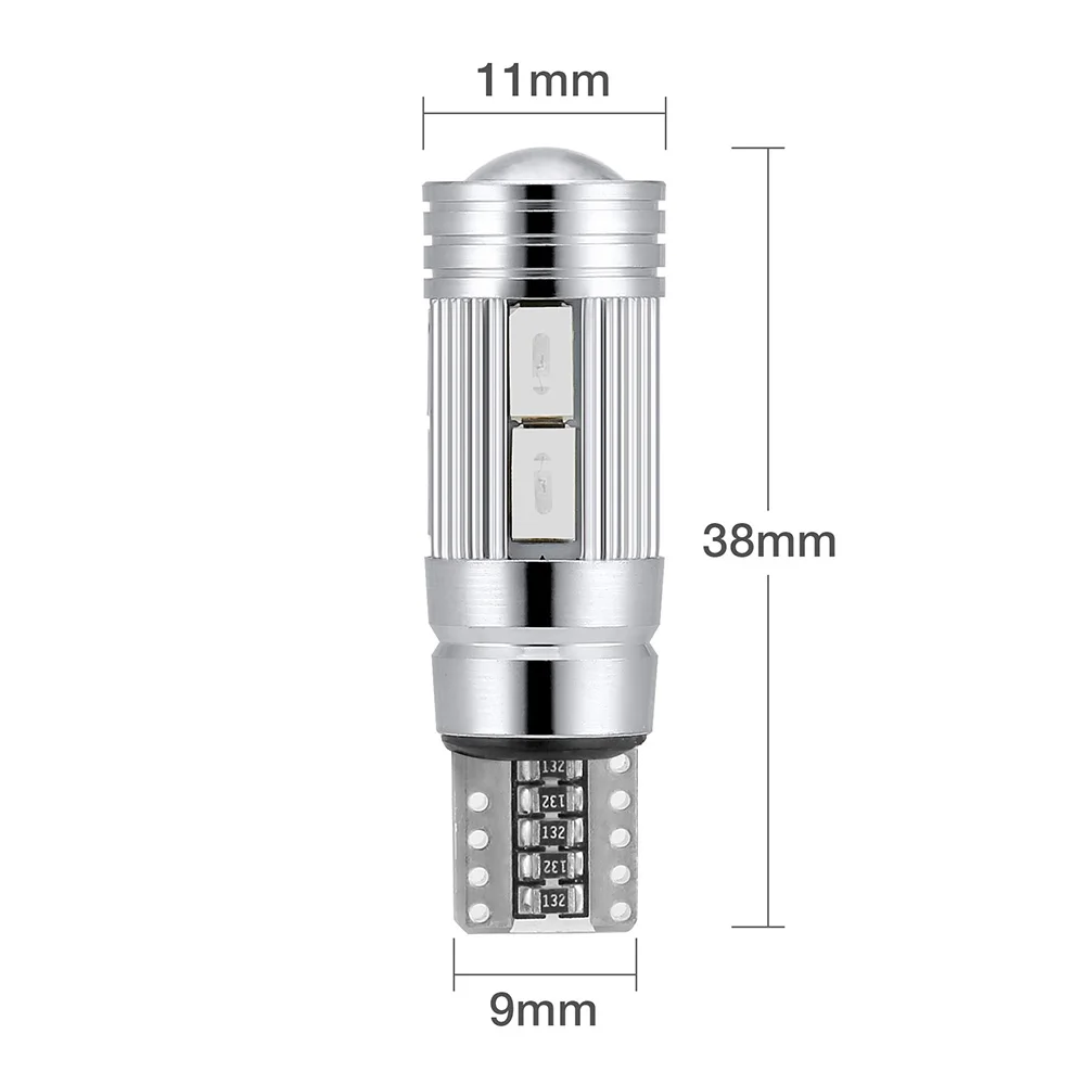10 шт. T10 автомобильный синий светодиодный 194 168 SMD W5W клиновидный боковой светильник, автомобильные Внешние габаритные огни, светодиодный 12 В клиновидные боковые лампочки