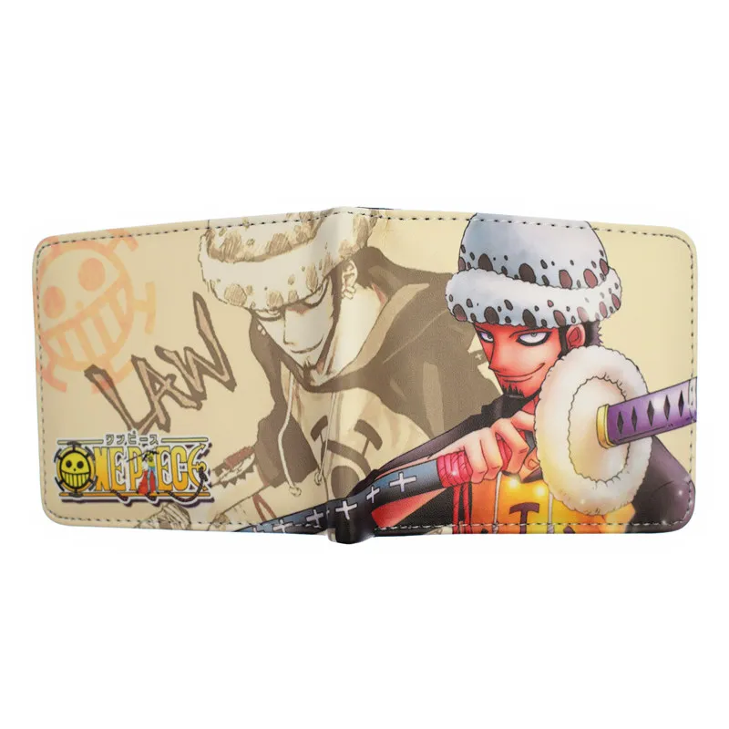 PU короткий кошелек цельный Luffy Law Ace аниме-кошелек для молодых с держатель для карт кошелек для монет