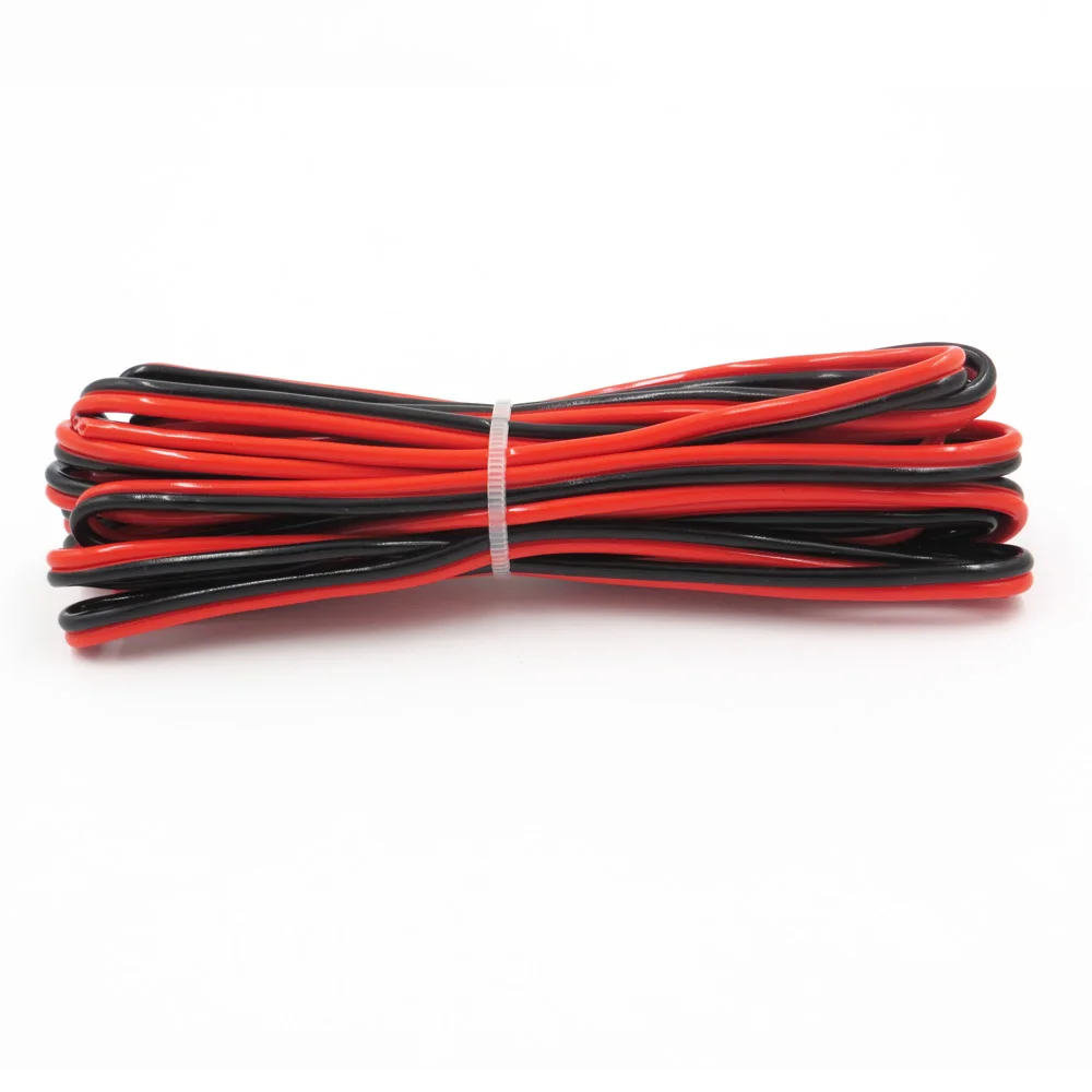 5 м x 24AWG 0.5mm2 с ПВХ-изоляцией 2 Pin Медь проволока МЭК RVB ПВХ электрические кабели светодиодный светильник полосы продлить Солнечные DIY подключения