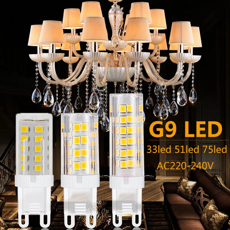 Светодиодные свечи G9 хрустальное освещение 2835 SMD светодиодный Светодиодная