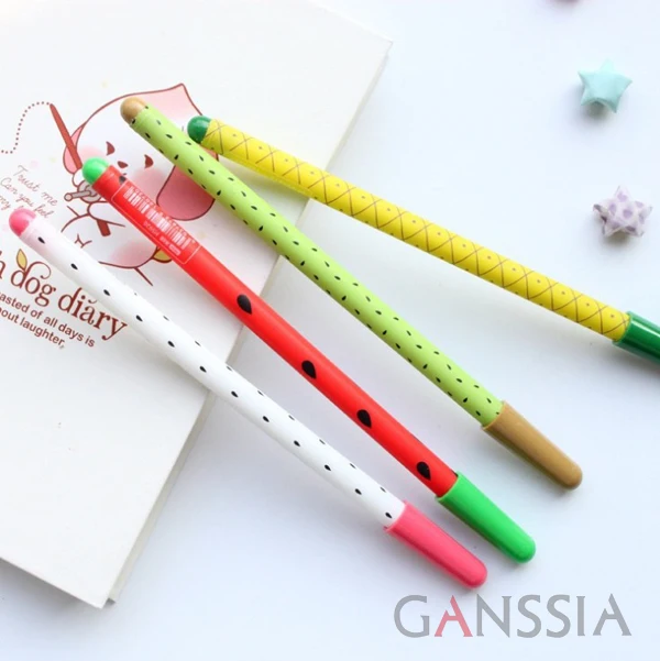 

21PC/lot Cute fruit deisgn Gel pens colorful pen candy color stationery zakka material escolar school supplies(tt-1922)