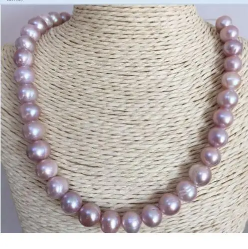 baroque 11-12mm south seas pink purple necklace18inch | Украшения и аксессуары