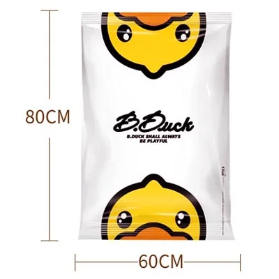 60x80cm Boxi Новые бытовые вакуумные сумки для одежды одеяло Органайзер милый утка гардероб Органайзер дорожная компрессионная сумка для хранения - Цвет: 60x80cm
