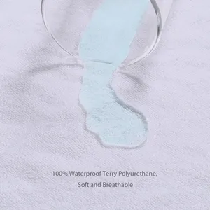 Наматрасник махровый хлопковый, 160x200 см, 100% водонепроницаемый, можно стирать в машине