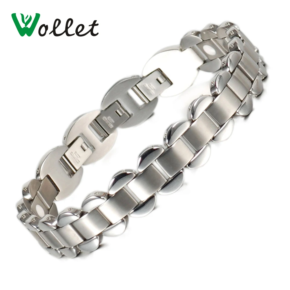 Женский браслет из нержавеющей стали 316L с ионным турмалином инфракрасным