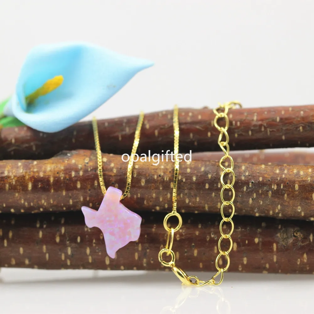 Ожерелье с подвеской Техас под серебро 2020 пробы розовым опалом|pendants for women|gold chain