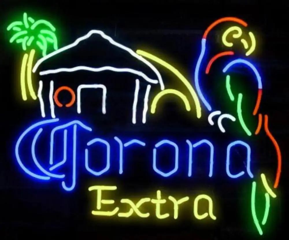 

Custom Corona Extra Beer Parrot Glass Neon Light Sign Beer Bar