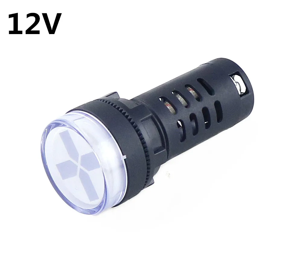 12V 22 мм монтажное отверстие изолирующий переключатель положение круглый индикатор двойной цвет сигнальная лампа AD16-22W/G 12 V 24 V 110 V 220 V 380 V - Цвет: 12V