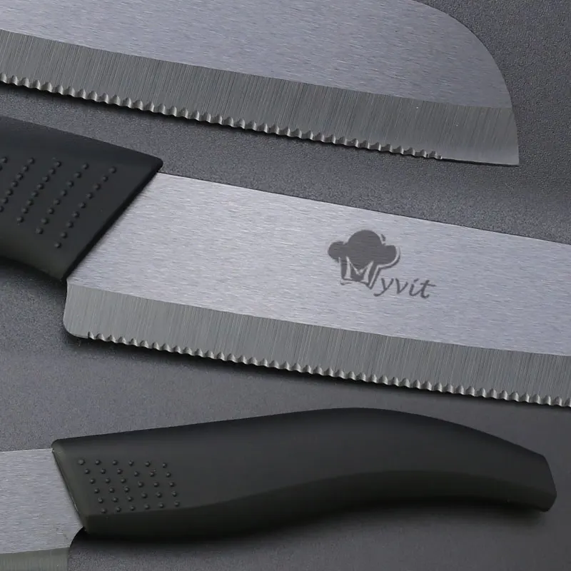 Nóż ceramiczny nóż kuchenny 3 &quot4&quot 5 &quot6&quot zóbkowane do chleba + uchwyt obierak owoce cartny ostrze nozhe|bread knife|knifes