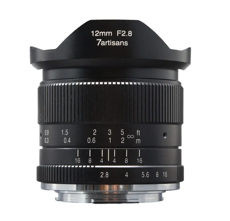 Ультраширокоугольный объектив 7artisans 12 мм F2.8 для Sony E mount беззеркальных камер A6500