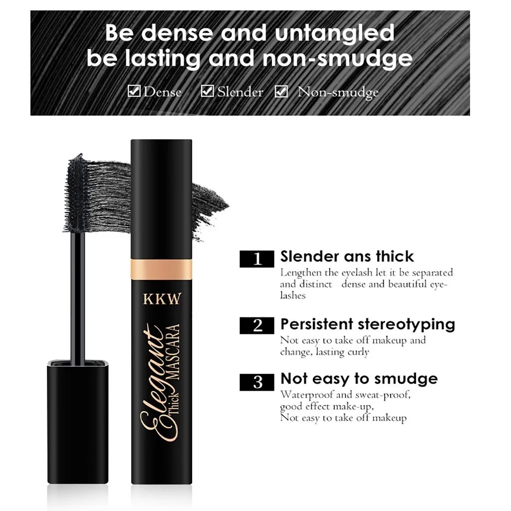 2019 Makeup Eyelash Mascara Eye Lashes makeup 4d silk fiber lash mascara Black Waterproof Color LD |