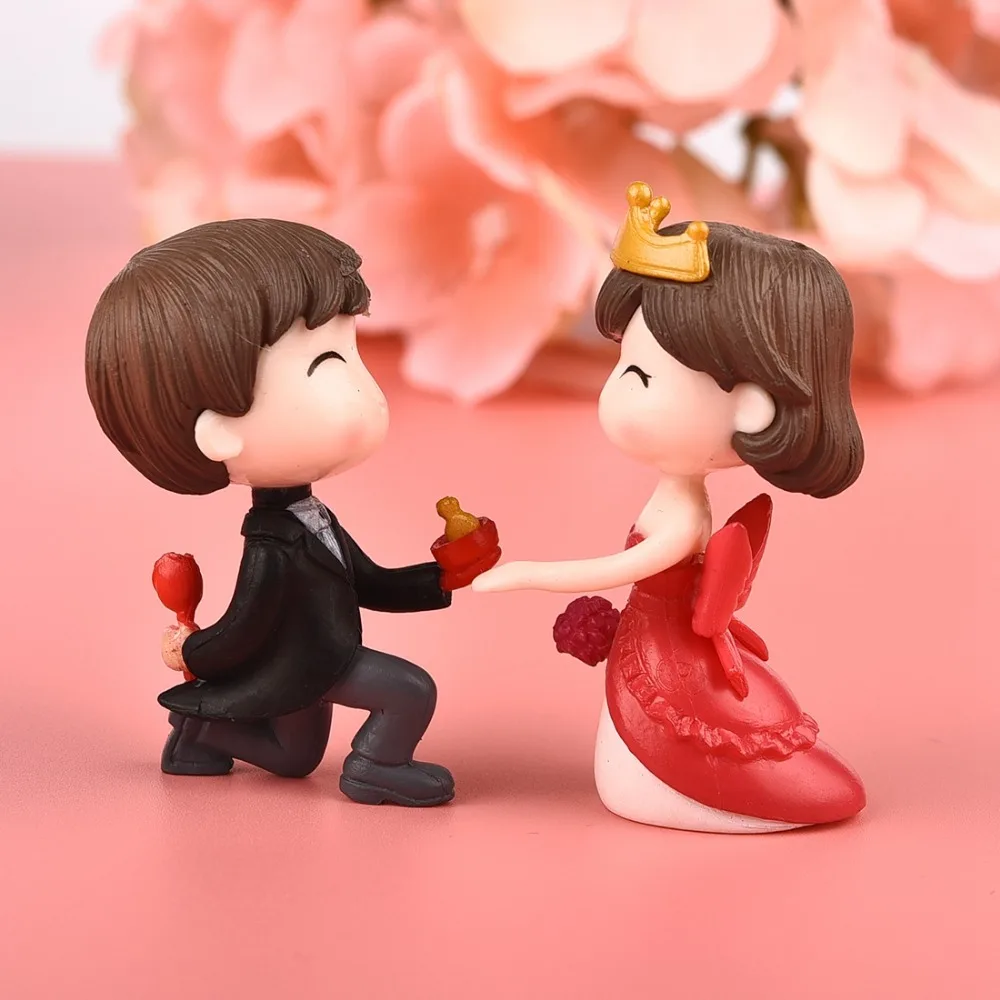 2 шт. Свадебная пара мох микро мир бонсай сад маленькие украшения пейзаж День