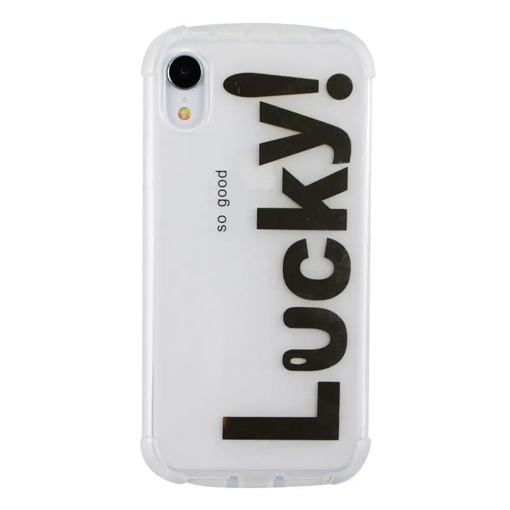 HUANQING Simple lucky letter cell Phone Case For iPhone 6 6S Plus 7 8 X XR XS MAX fashion Cell Housing Protective Cover case |