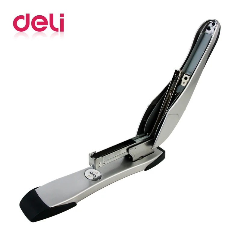 

Deli New arriver 60 page heavy duty stapler best price 100 pcs nail staple 23/15 large padded stapler Binding machine 0391