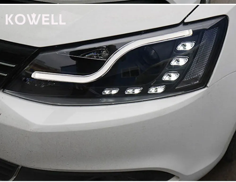KOWELL автомобильный Стайлинг или VW JETTA MK6 фары светодиодный 2011- фары ангельские глазки DRL Биксеноновые линзы HID автомобильные аксессуары
