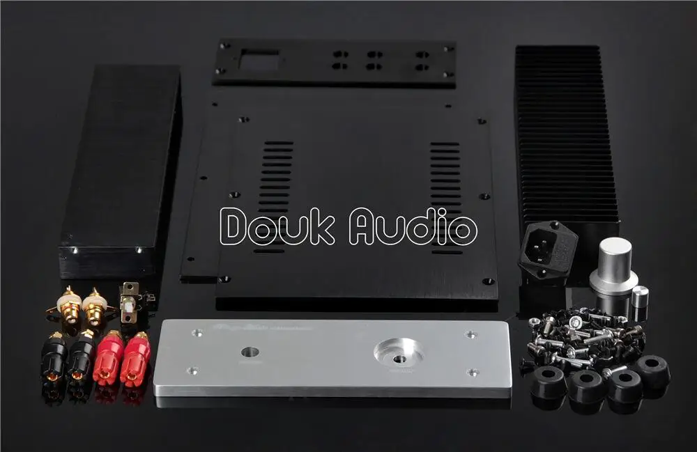 Douk аудио алюминиевое шасси DIY чехол усилитель корпус с радиатором|amplifier enclosure|aluminum