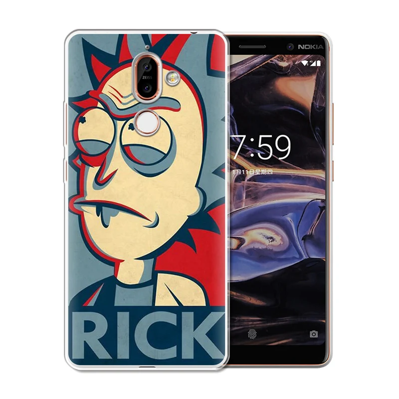 Роскошный модный чехол для телефона Rick And Morty Nokia 2 1 3 Plus 5 мягкий силиконовый из ТПУ