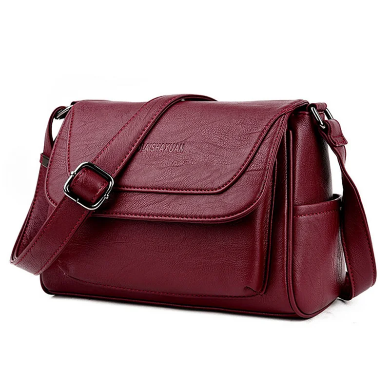 Роскошные дамские сумочки из мягкой кожи дизайнерский мессенджер на ремне для