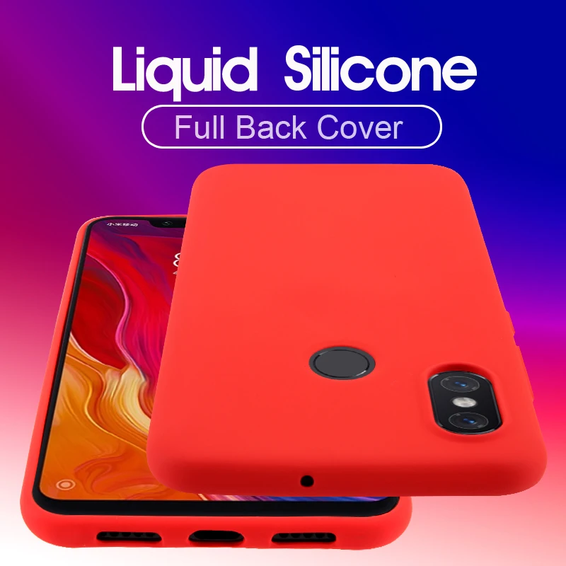 Luxury Liquid Silicone Protective Shockproof Full Cover For Xiaomi Mix 2S 3 Redmi Go Soft Silicon Candy Color Phone Case | Мобильные