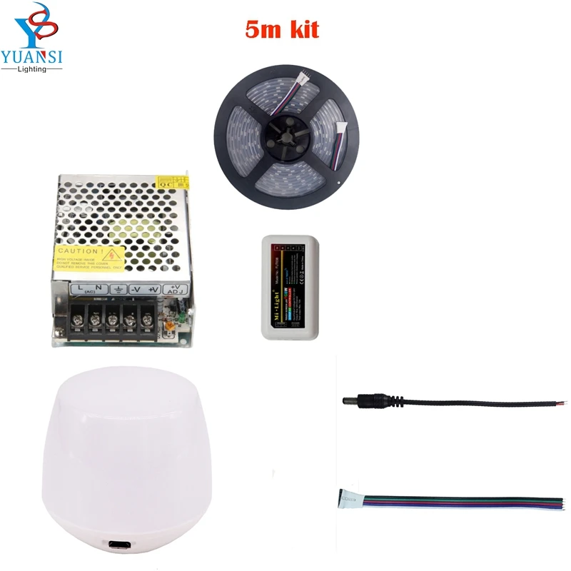 5 м до 20 5050 RGBW rgbww (4 в 1) Светодиодные полосы света + Mi. light 2.4 г 4 Zone светодиодный