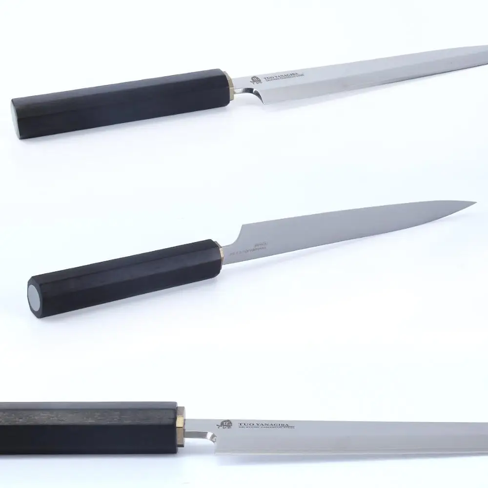 TUO Yanagiba Янагиба Нож Суши Японский VG10 дамаская сталь 8.25 &quot Сашими Ebony рукоятка