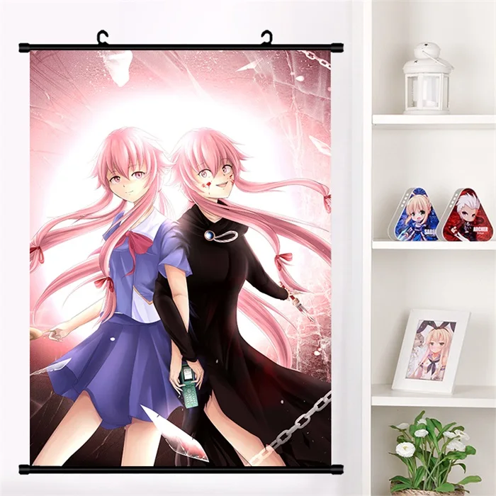 P Японское аниме Mirai Nikki Amano Yukiteru Gasai Yuno Настенная роспись плакат Настенные подвесные плакаты коллекция домашнего декора - Цвет: P