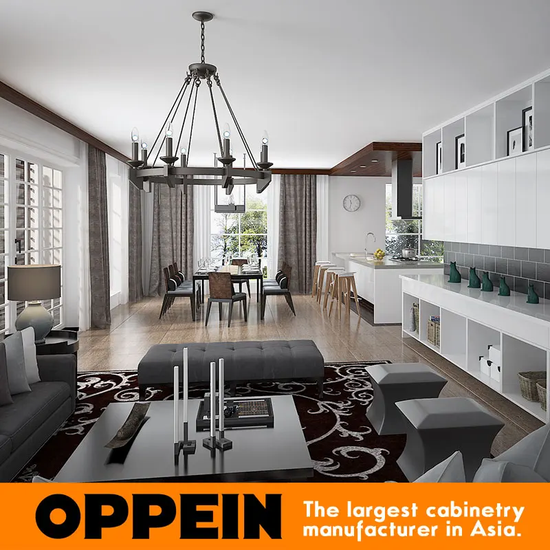 2016 Северная Америка Современная Белая и деревянная зернистая вилла домашняя