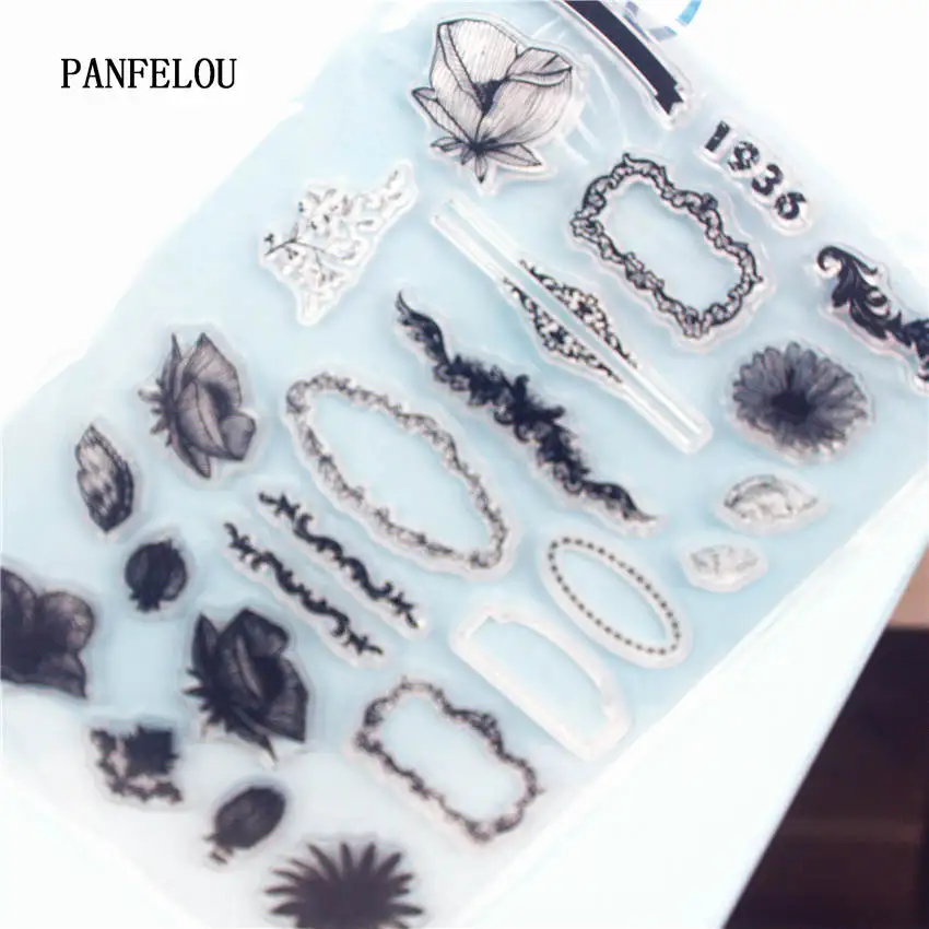 As picture PANFELOU список цветов Прозрачный штамп DIY силиконовые уплотнения Скрапбукинг/изготовление открыток/Фотоальбом украшения принадлежности Листы - Цвет: As picture