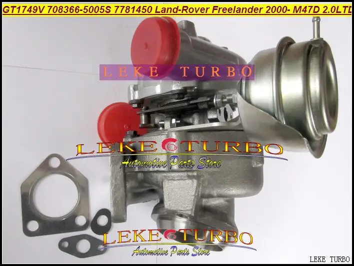 Фото Турбокомпрессор GT1749V 708366-0003 708366-0002 708366-0001 708366-5005S 708366 7781450 для LAND ROVER Freelander TD M47D 2.0L 112 л.с. №1