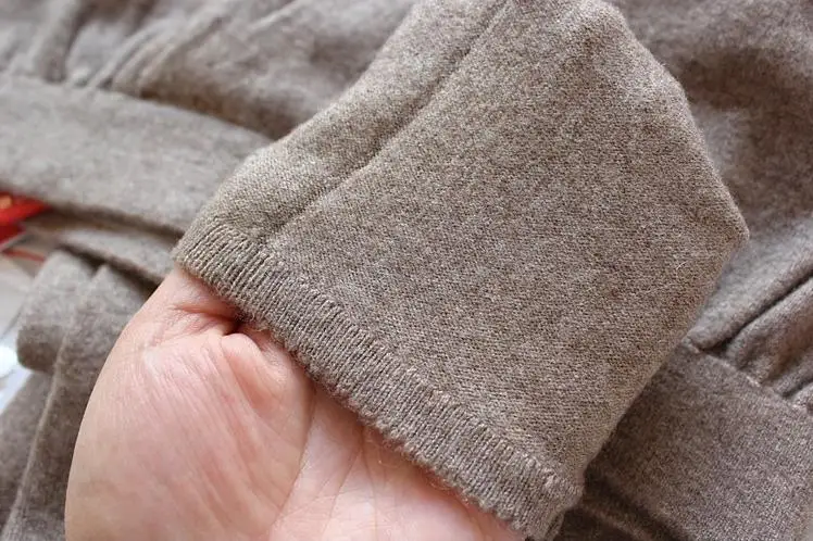 Высококачественные вязаные зимние теплые леггинсы из козьего кашемира