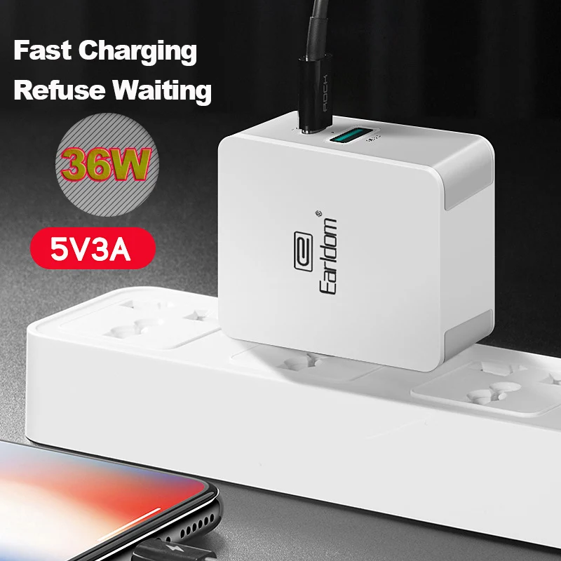 36 Вт usb type C настенное зарядное устройство PD быстрое и QC 3 0 USB порт для MacBook Pro