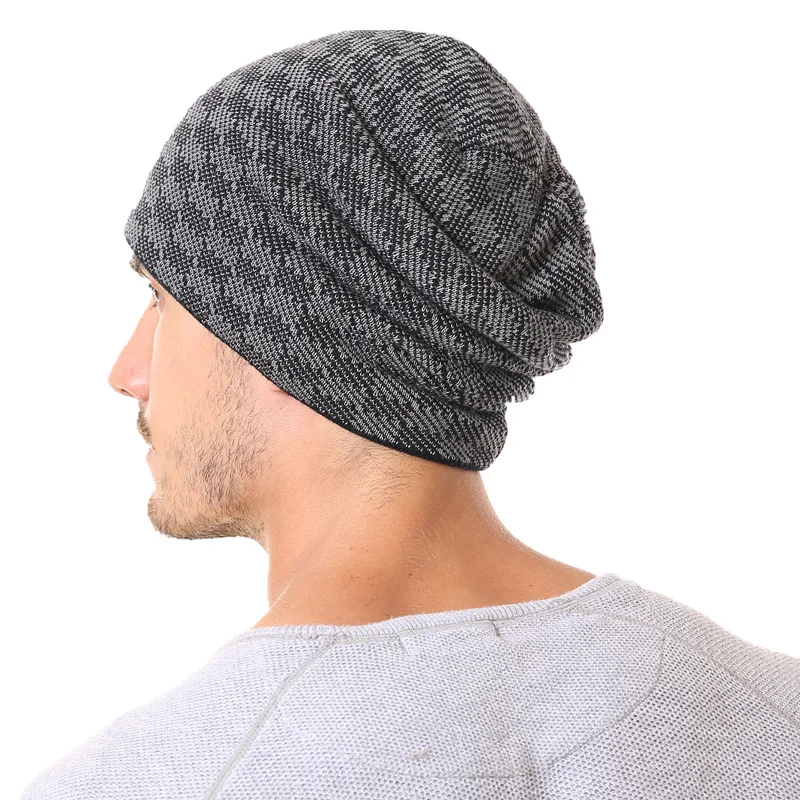 Теплая зимняя шапка унисекс, клетчатая Стильная шапка Skullies Beanies, модные зимние мешковатые шапки для мужчин и женщин, шерстяная меховая вязаная шапка для отдыха