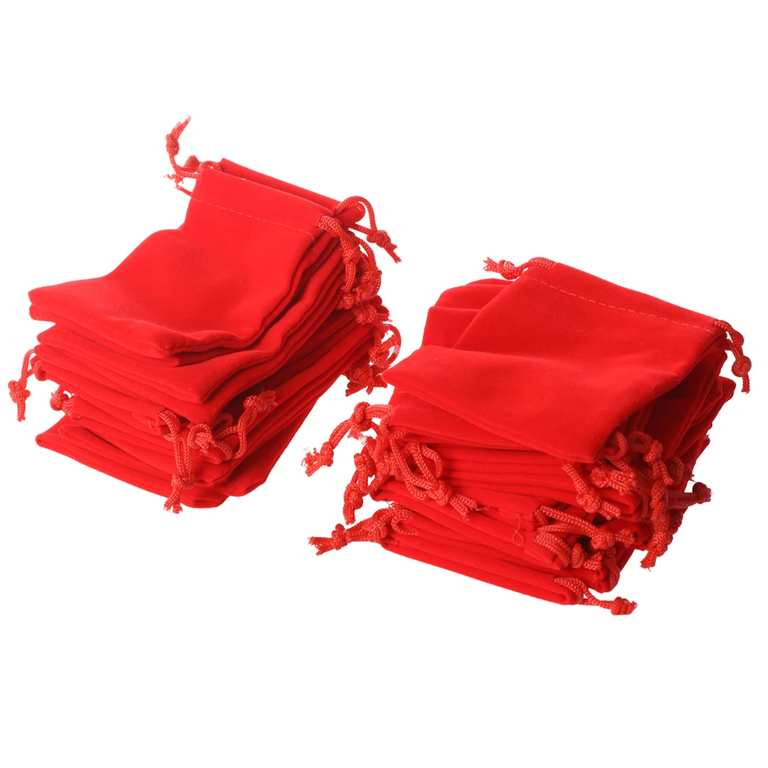 

25 X velvet jewelry gift bag velvet Red
