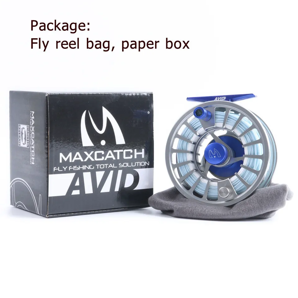 

Maximumcatch AVID Saltwater 7/8wt Fly Reel with 100FT WF8F Weight forward floating Sea Fishing Fly Line with Backing Line Kit