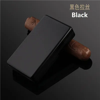 black Креативный автоматический держатель для извлечения, металлическая коробка, Алюминиевый Карманный чехол для сигарет, модные аксессуары для сигарет, инструменты для курильщика, подарок - Цвет: black