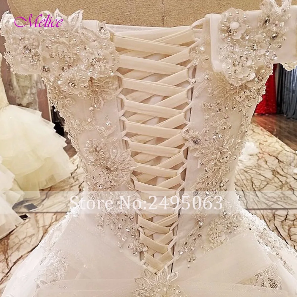 Свадебное платье без бретелек Fmogl Vestido de Noiva кружевное ТРАПЕЦИЕВИДНОЕ ПЛАТЬЕ с
